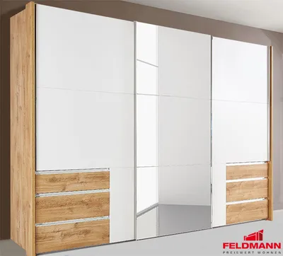 Immagine prodotto di Armadio con ante scorrevoli Level 3 ante rovere / bianco 300cm Nuovo
