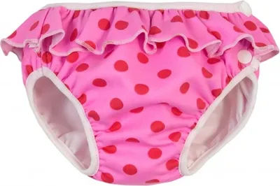 Produktbild von Imse Vimse Schwimmwindel pink dots frill / rosa Punkte mit Rüsche S (small) 5-8 kg