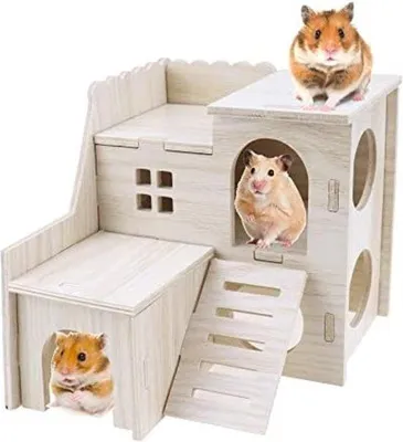 Produktbild von Famanu Hamsterhaus 15,5 x 14,5 x 14 cm - aus hochwertigem Holz