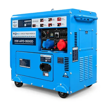 Produktbild von Diesel Stromerzeuger HEXWELT HW-APD-9500D 7500 W 230/400 V AVR Elektrostart