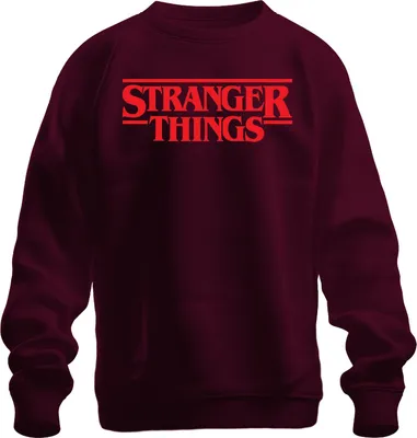 Produktbild von Stranger Fan Geschenk Hawkins Upside Down Retro 80er Serienfan Uni Sweatshirt Pullover, Burgundy, L