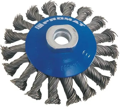 Produktbild von Kegelbürste D.100mm Drahtstärke 0,5mm STA 13mm 12500min-¹ PROMAT
