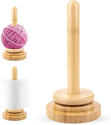 Produktbild von Tragbarer Holzgarngaler für Stricken und Wolllager mit Drehkugelhalter