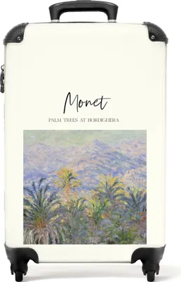 Produktbild von NoBoringSuitcases.com® Koffer Handgepäck Trolley Rollkoffer Kleine Reisekoffer mit 4 Rollen - Kunst - Monet - Landschaft - Alter Meister - Cabin Size < 55x40x23 cm & 55x40x20 cm - Fotokoffer - Kabinenkoffer - BoardgepäckHandgepäck Koffer 55x35x20 cm, 36L,
