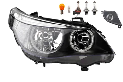 Obrázok produktu pre Johns, halogénové svetlomety vhodné pre BMW radu 5 E60 E61 07/03-03/07 H7 H7 R + hmlovka+svetlo. 63127165562 63126910778 6910778 7165562 63177177712 7177712