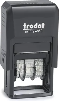 Produktbild von Trodat Printy 4850/L9 Datumsstempel schwarz, 12 Jahre, Deutsch