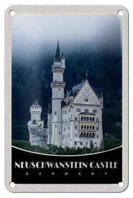 Produktbild von Blechschild Reise 12x18cm Neuschwanstein Schloss Marienbrücke Schild