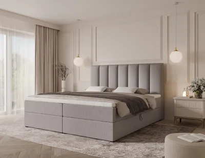Produktbild von Emlar Boxspringbett Bella 180x200 - Bett mit Matratze und Topper - Boxspringbett mit Bettkasten und Matratze - Boxspringbett Grau (Quelle 83)