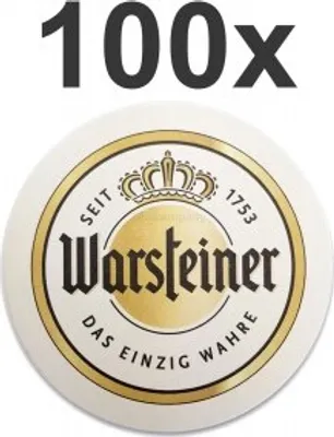 Produktbild von Warsteiner Bierdeckel Untersetzer Bierfilz - 100er Packung