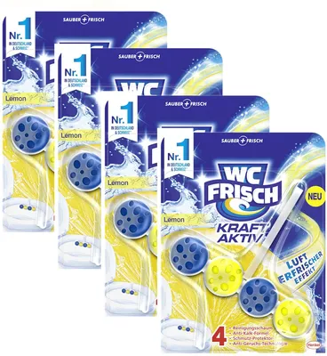 Produktbild von WC-Frisch Kraft Aktiv 4er Pack WC Duftspüler Lemon 1x4 Stück WC-Reiniger