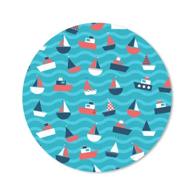 Produktbild von MuchoWow® Mauspad Mousepad Boote - Meer - Muster 40x40 cm - Mousepads - Maus Mat - Pad - Mausunterlage - Schreibtisch Accessoires