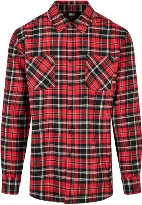 Image de Urban Classics - Checked Roots Shirt chemise rouge - M