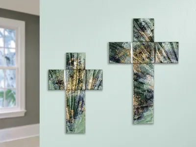 Produktbild von Gilde Glasart Wandkreuz "Hoffnung" Kruzifix 51362