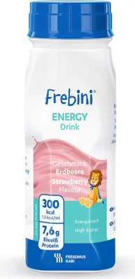 Produktbild von Frebini Energy Drink Erdbeere Trinkflasche 4X200 ml