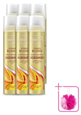 Image de 6 x Shampooing sec Andrélon Blond pour cheveux blonds - 245 ml - Pack économique - 6 pièces