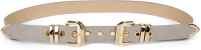 Produktbild von styleBREAKER Damen Gürtel mit doppelter goldener Schnalle und Lochnieten, B-Low Belt, Taillengürtel, kürzbar 03010121