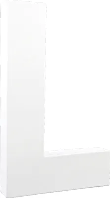 Produktbild von Décopatch 3x Weißes Pappmaché, Buchstabe L, 20,5cm - Weiß AC711C
