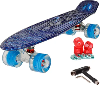 Produktbild von Farbe Galaxy blau -  FunTomia® Mini-Board mit LED Rollen inkl. T-Tool 2849