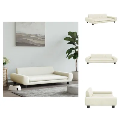 Produktbild von vidaXL Hundebett Creme 100x54x33 cm Samt -  Hundebetten