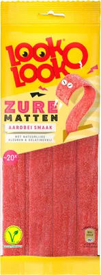 Produktbild von Look-O-Look Saure Erdbeermatten 18 x 125 Gramm
