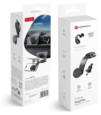 Produktbild von FORCELL F-Grip MagFlex Magnetischer Autohalter für Windschutzscheibe/Armaturenbrett/Gitter, schwarz