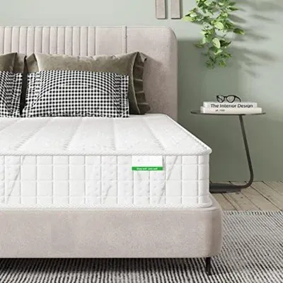 Image de Matelas en mousse 150 x 190 cm, fermeté moyenne, blanc