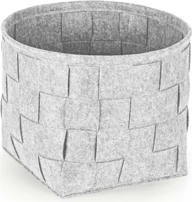Immagine prodotto di N8WERK Cestino portaoggetti in feltro M - 32 x 32 x 32 cm - Grigio chiaro