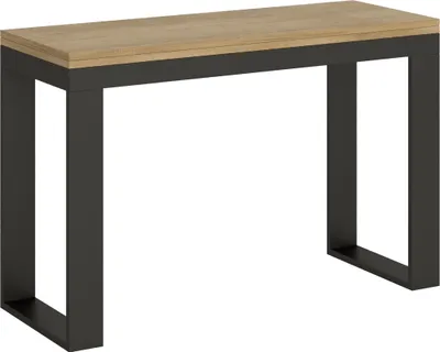 Produktbild von ITAMOBY - Ausziehtisch 120/200x45/90 cm Tecno Double Eiche Natur Gestell in Anthrazit