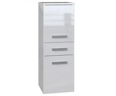 Produktbild von Topeshop NEL V DDS BIEL POŁ, Weiß, Frei stehend, 3 Regale, 1 Schublade(n), 2 Tür(en), Partikelbord