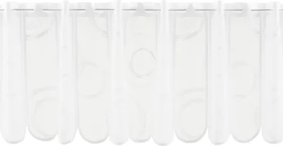 Produktbild von Gardinen Kranzusch Scheibengardine Kringel 45x121 cm H/B Weiß Bistrogardine Vorhang Küche 1er Pack