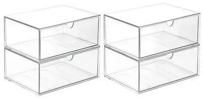 Productafbeelding van SolidKeus - Set van 4 Stapelbare Cosmetica Organisers van Acryl