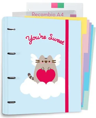 Zdjęcie produktu dla Pusheen Segregator A4 Organizer na Dokumenty Ringowy z Gumką i Kartkami
