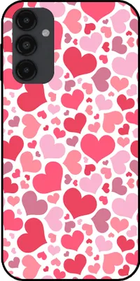Produktbild von Smartphonica Handyhülle Geeignet für  Samsung Galaxy A14 mit Herzen Print - Herzen Design TPU Backcover Case -  Kinderhülle mit Herz-Design