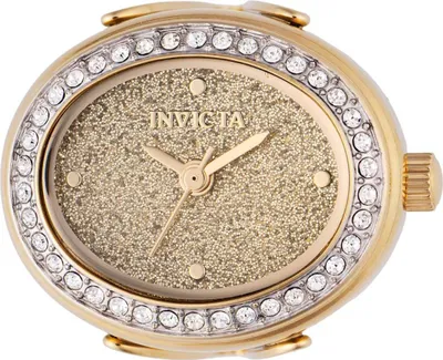 Produktbild von Invicta Mini Ring 49598 Damenuhr - Quarzwerk - Edelstahl mit goldenem Zifferblatt - 24 mm