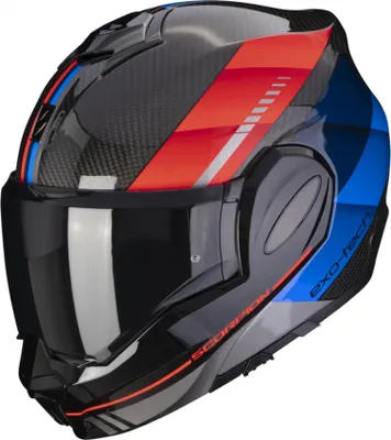 Zdjęcie produktu dla Kask motocyklowy SCORPION EXO-TECH EVO CARBON GENUS czarny/niebieski/czerwony S