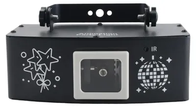 Produktbild von Little Whirlwind RGB Laserlicht - 20W Bühnenbeleuchtung - DMX & Fernbedienung - Soundaktiv & Strobe - Party Disco DJ Effekt - Schwarz