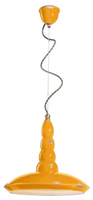 Produktbild von Ferroluce Vague-Vintage Hängeleuchte Ø 40cm Gelb Rund