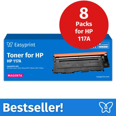 Immagine prodotto di NUOVO: Easyprint Toner per HP 117A Magenta, compatibile con HP ColorLaser 150, MFP-178 e altri, 8 pezzi