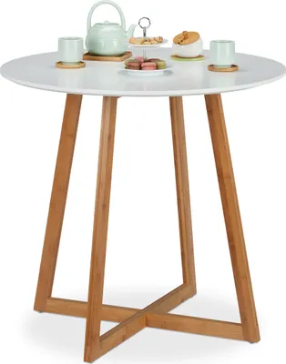 Produktbild von relaxdays 10025519_0 relaxdays Esstisch weiß rund