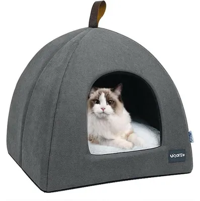 Immagine prodotto di Cuccia per gatti, morbida, in peluche, grigia, taglia M