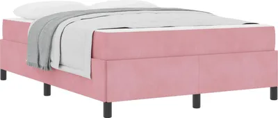 Immagine prodotto di Struttura del letto con materasso Rosa 140 x 190 cm Tessuto