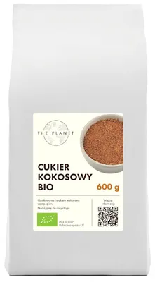 CUKIER KOKOSOWY BIO 600 g - THE PLANET
