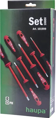 Image de Jeu de tournevis HAUPA, 1000 V, fente, PH, 1 pièce.