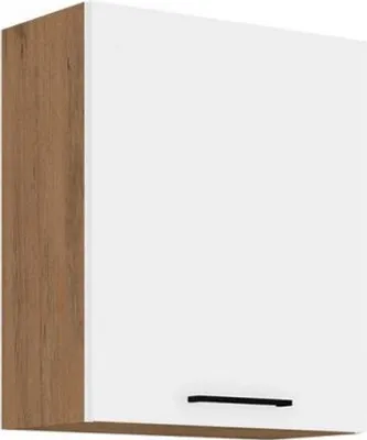 Image de Meuble de cuisine supérieur 1 porte 60 cm ZHILAN - chêne lancelot / blanc brillant