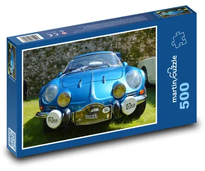 Produktbild von Puzzle 500 Klassischer Blauer Sportwagen Oldtimer - martinpuzzle