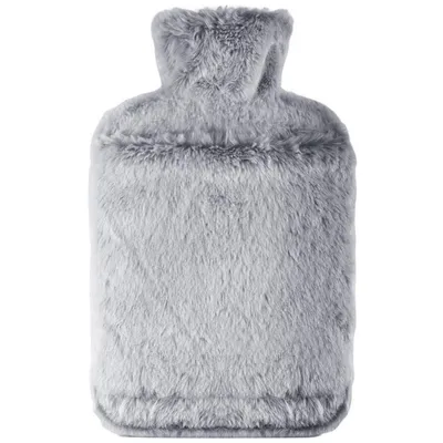 Produktbild von Wärmflasche, 2L Wärmflasche mit Bezug, mit Eingrifftasche, abnehmbarer Bezug, verwendbar für Eiskompresse, zum Wärmen von Händen und Füßen