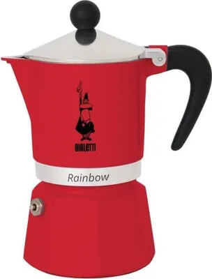 Italienische Kaffeemaschine  BIALETTI  RAINBOW  6 Tassen  0,30 l  Rot