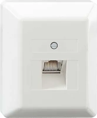 Produktbild von Rutenbeck 13411501, RJ-45, 6a, Weiß, 65 mm, 26 mm, 8 cm