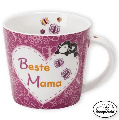 Produktbild von Sheepworld MAMA, Einzelbild, 320 l, Orange, Weiß, Porzellan, Universal, Deutsch