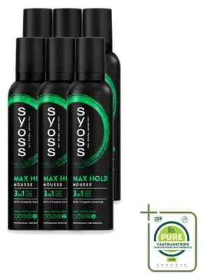 Obrázek produktu pro 6 kusů pěny na vlasy Syoss Keratin, objem 250 ml, velkopack